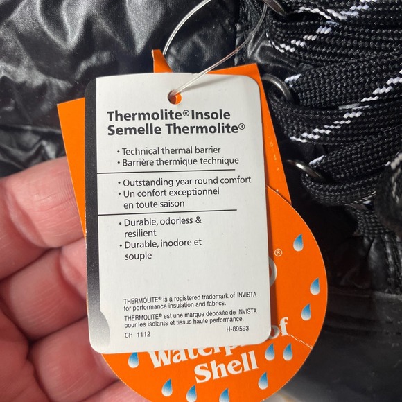 Sporto Thermolite Black Liquid Look Snow Boots NWT NEW Size 11 Womens - Picture 7 of 9